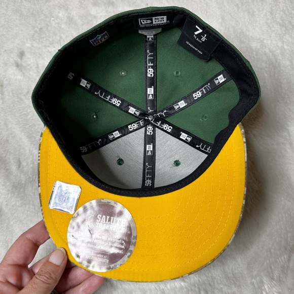 NWT New Era Green Bay Packers NFL Salute to Service Fitted Cap Men’s 7 1/8 - Picture 9 of 11